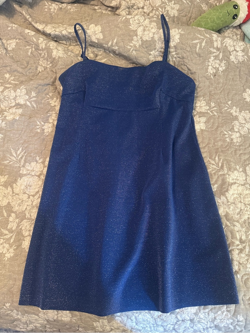 blue sparkly dress